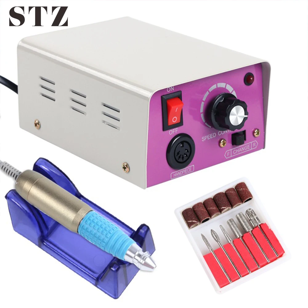 

STZ Electric Nail Machine For Nail Drill Milling Cutter Manicure Apparatu For Removing Gel Varnish Nail Art Accessories Kit #021
