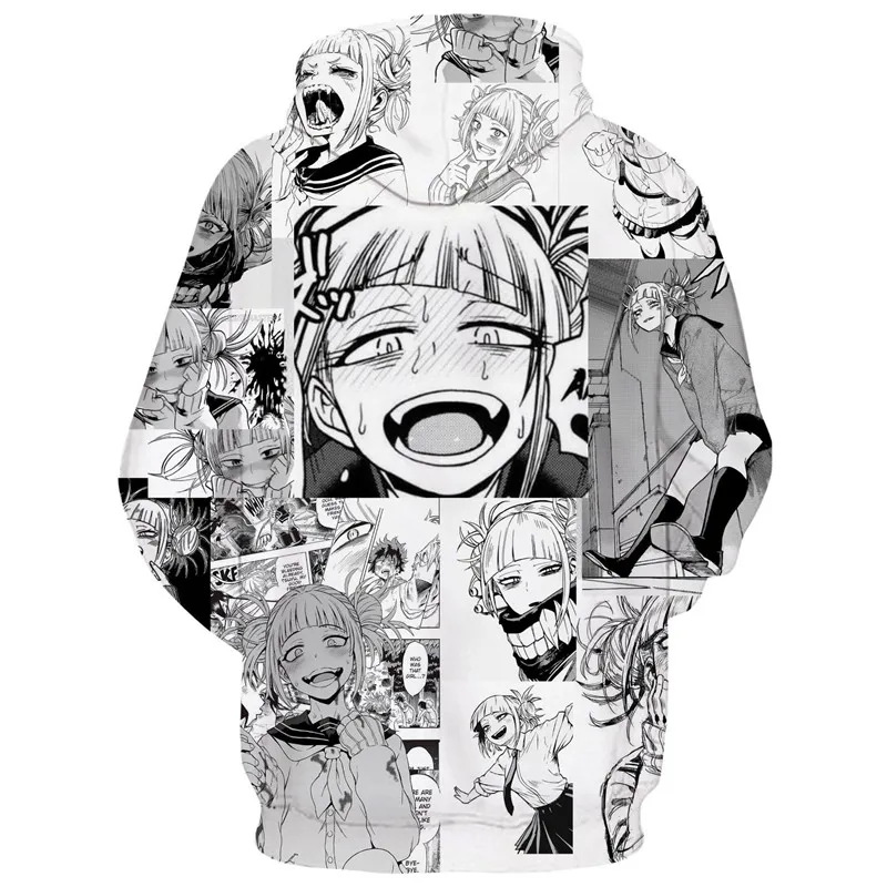 My Hero academic химико Тога JK косплей костюм 3D Boku no спортивные толстовки куртка на