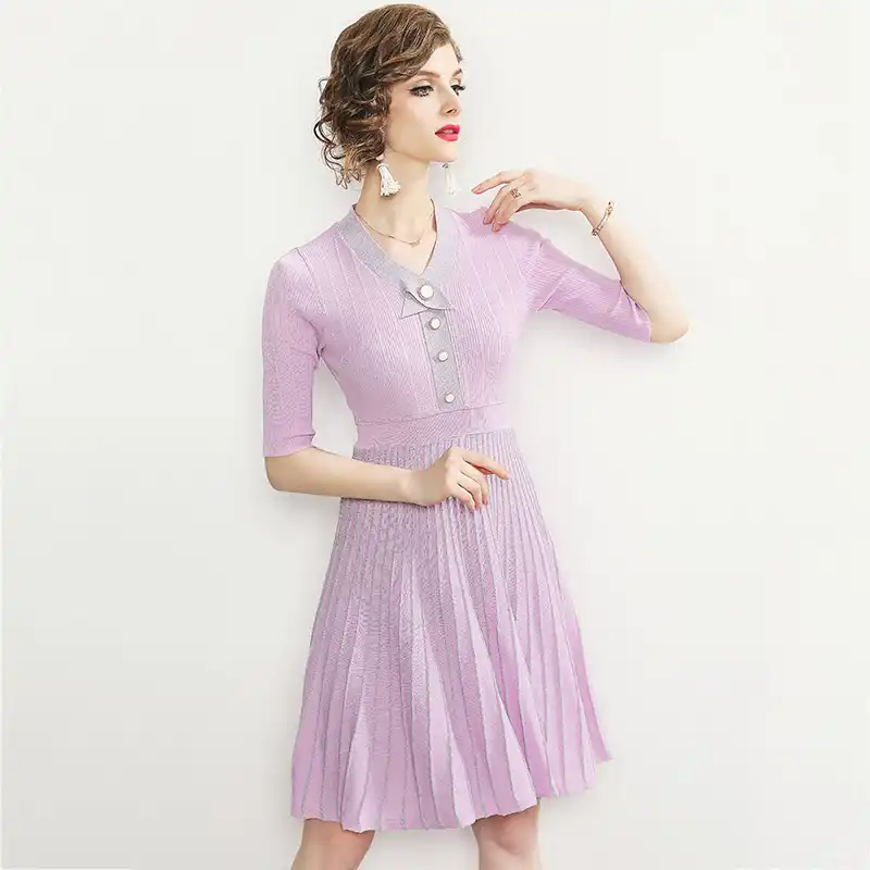 light purple sweater dress