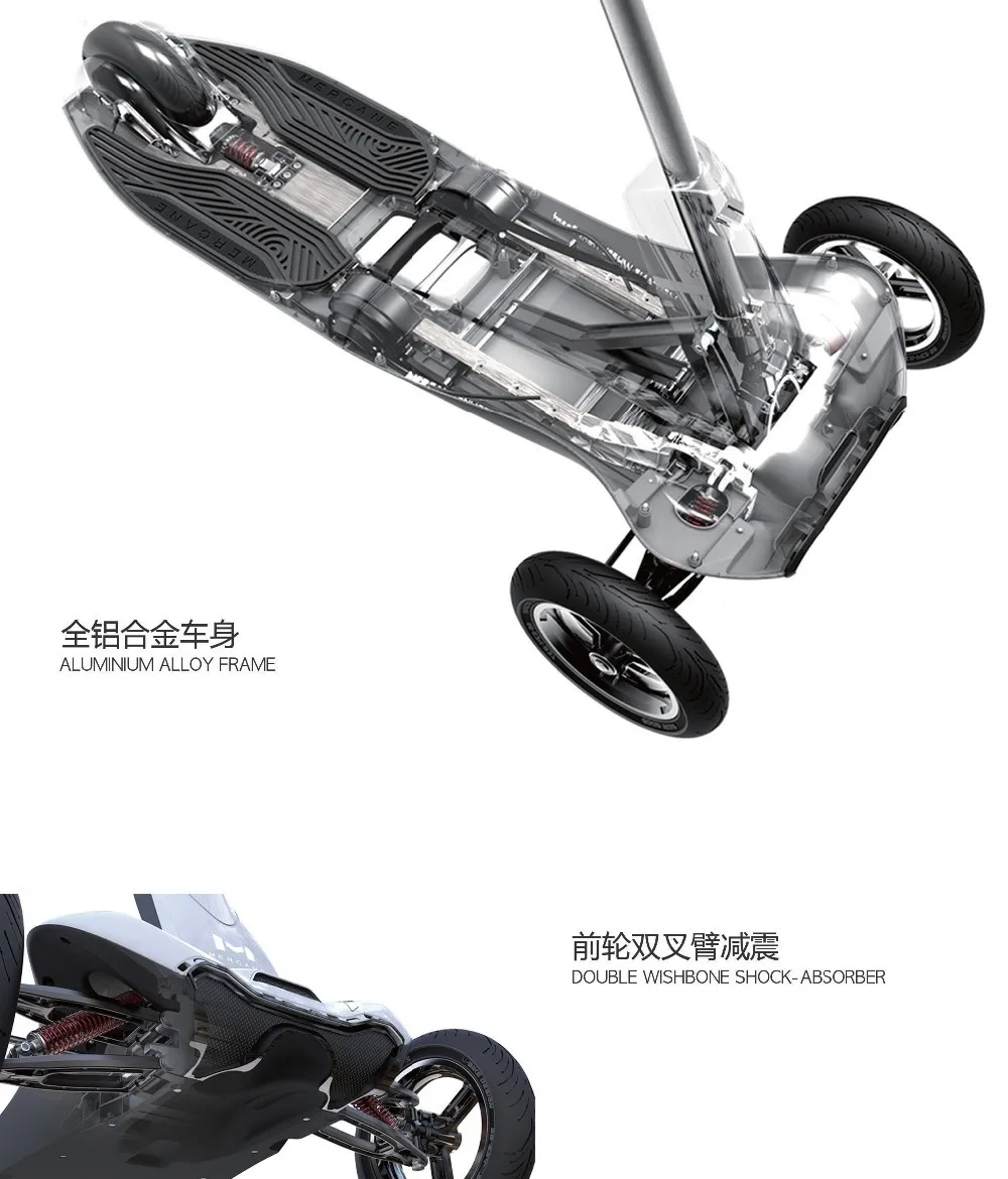 Excellent New Brand M1 350w 36v Folding Aluminum Alloy Three-wheel Electric Scooter Steering-wheel Skateboard Hover Board 5