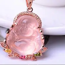 Порошок Маленький Будда кулон ювелирные изделия ожерелье ключицы женские части подвеска Кристальное ожерелье