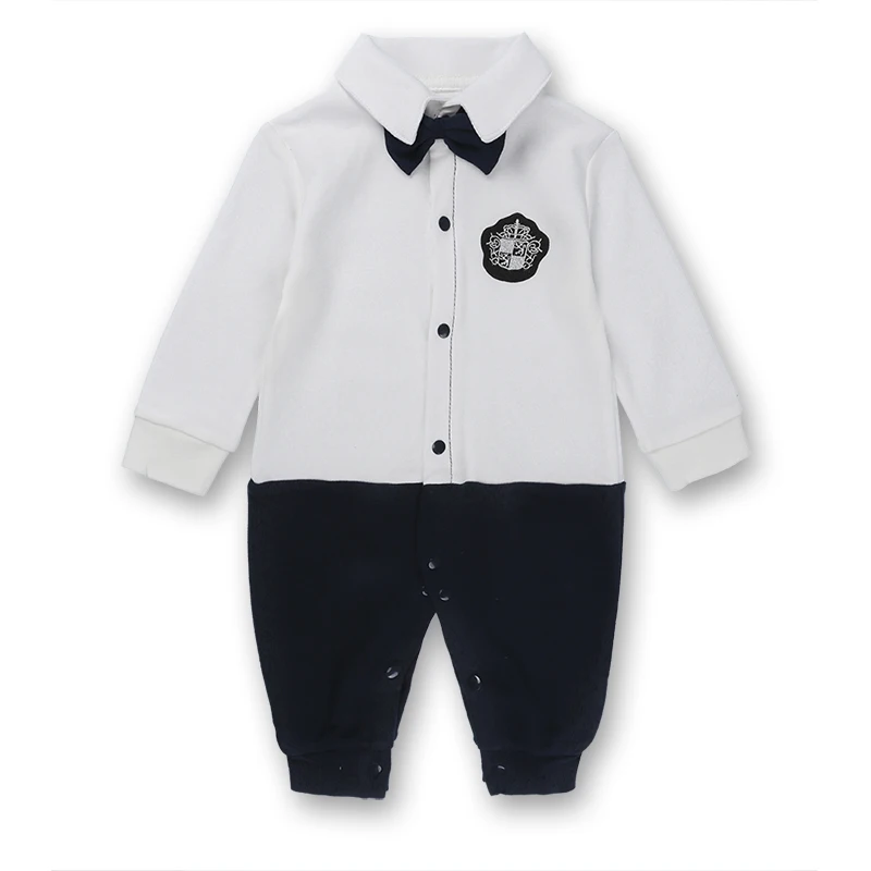 Одежда для новорожденных комбинезон с длинными рукавами для маленьких мальчиков, коллекция года, Модный комбинезон в стиле капитана для малышей, Комбинезоны для детей возрастом от 3 до 18 месяцев