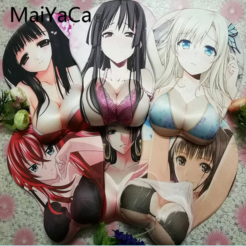 MaiYaCa мультяшный 3D коврик для мыши на грудь, силиконовый коврик для запястья японского аниме, коврик для мыши на грудь, для рук, для запястья, размер 26*22 см