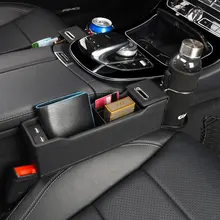 USB автомобильный органайзер для сидений Crevice сумка для хранения в автомобиле держатель телефона чехол Gap Key кошелек для сигарет средства ухода автомобиля BMW