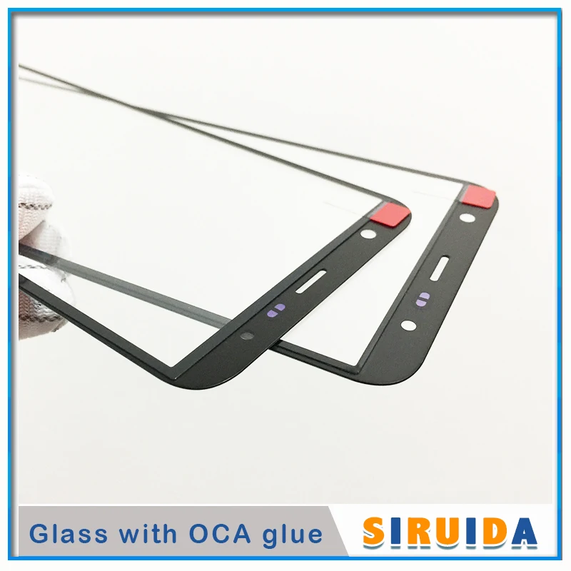 5 шт. объектив с OCA клеем для samsung Galaxy A750 A7 версия lcd сенсорный экран передняя внешняя замена стекла