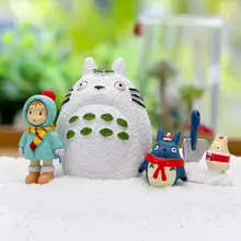 Сказочный садовый набор из 4 крошечных зимних тоторосов и девочек, играющих со снегом Ghilbi Статуэтка садовый декор украшения для террариума