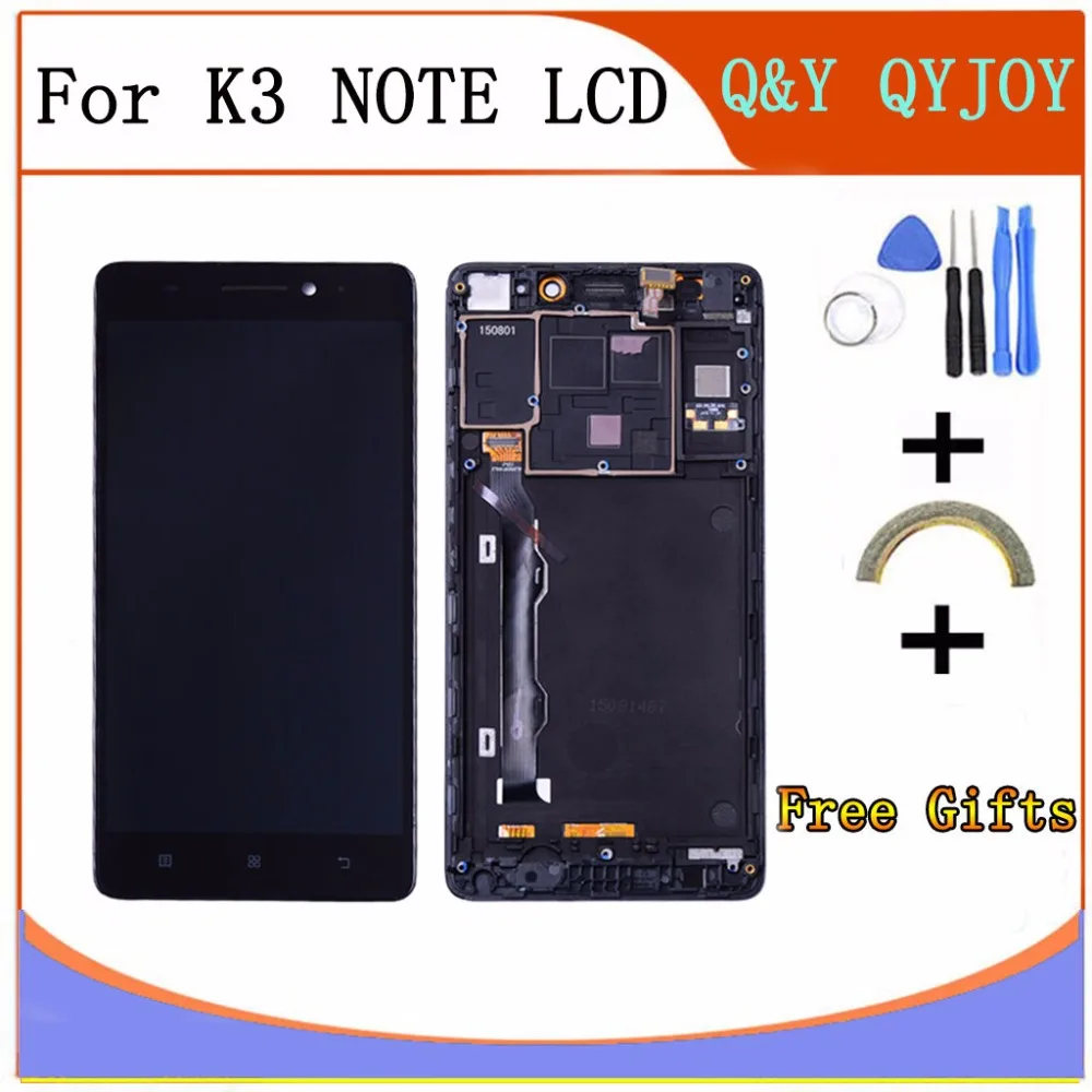 Продажа Для lenovo K50 K50 T5 K3 Note ЖК дисплей кодирующий преобразователь сенсорного экрана в сборе с заменой рамки K3 Note display