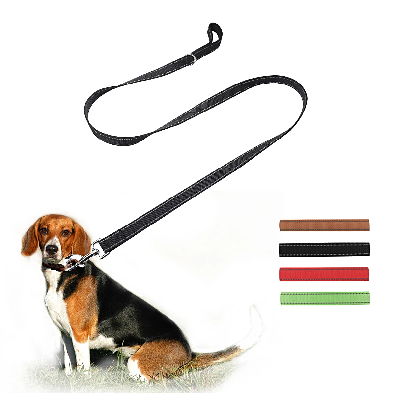 Large Dog Leash soft Padded handle pet Lead Reflective Night Safety big