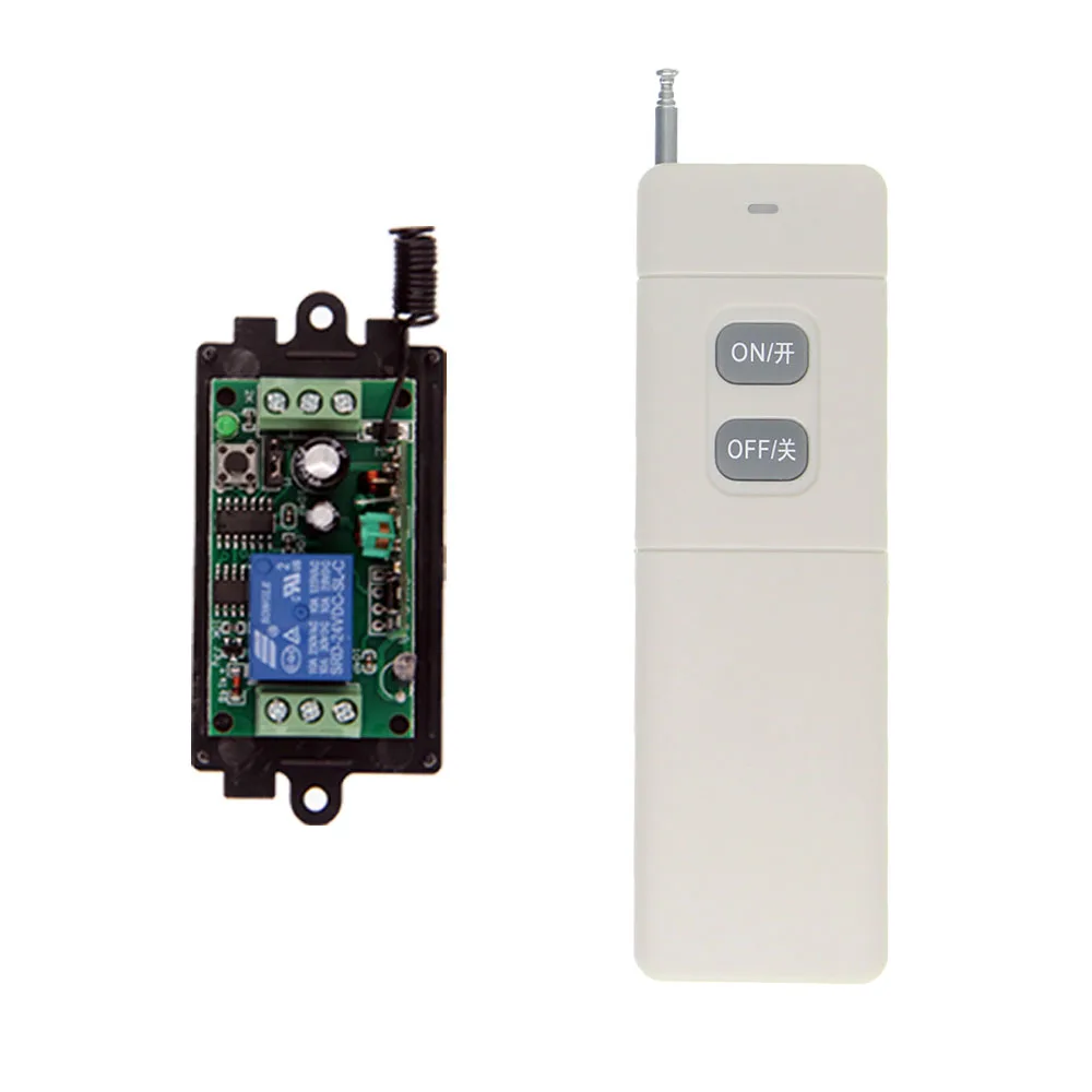 

3000m DC 9V 12V 24V 1 CH 1CH RF Wireless Remote Control Light Motor Pump Switch System ON OFF Transmitter + Receiver