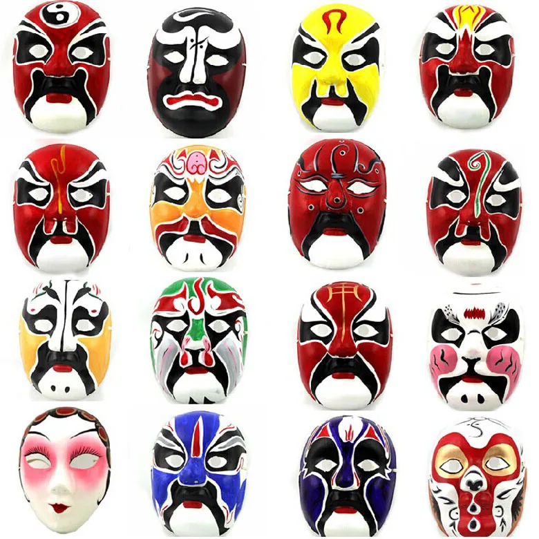 Skin gypsum pulp mask chinese style props peking opera maskin Party Masks from Home & Garden on