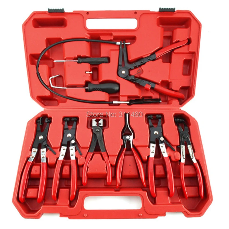 

9 Pcs/Set Auto Car Repair Hand Tools Automobiles Flexible Hose Clamp Tube Clamps Pliers Hose Clamps For VAG Benz BMW Volvo Seat