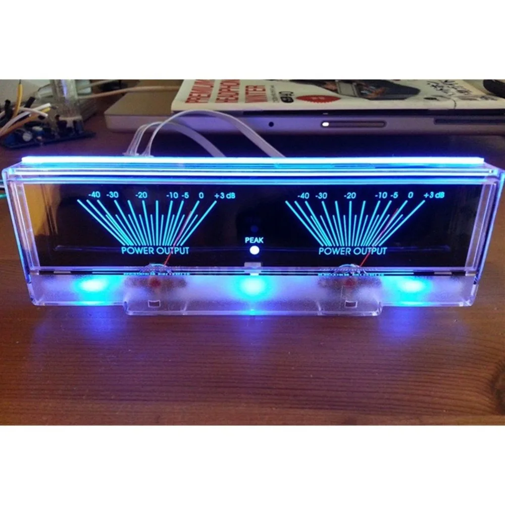 

Hot Power Amplifier Panel Dual Analog VU Meter Audio Level dB Meter With BackLit