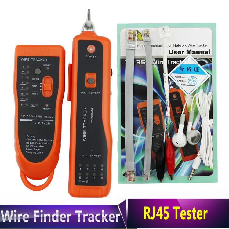RJ11 RJ45 Cat5 Cat6 TEL Wire Tracker Network Cable Tester Detector Line Finder