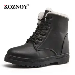 Koznoy/Брендовые женские ботинки осень-зима, короткие плюшевые теплые ботинки, женские ботинки из искусственной кожи, модные ботинки на