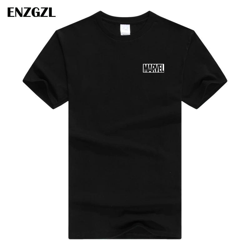 X-b-black ENZGZL одежда летние футболки мужские MARVEL хлопок короткий рукав Футболка облегающая Мужская футболка с круглым вырезом XS S M L XL уличная одежда - Цвет: X-b-black