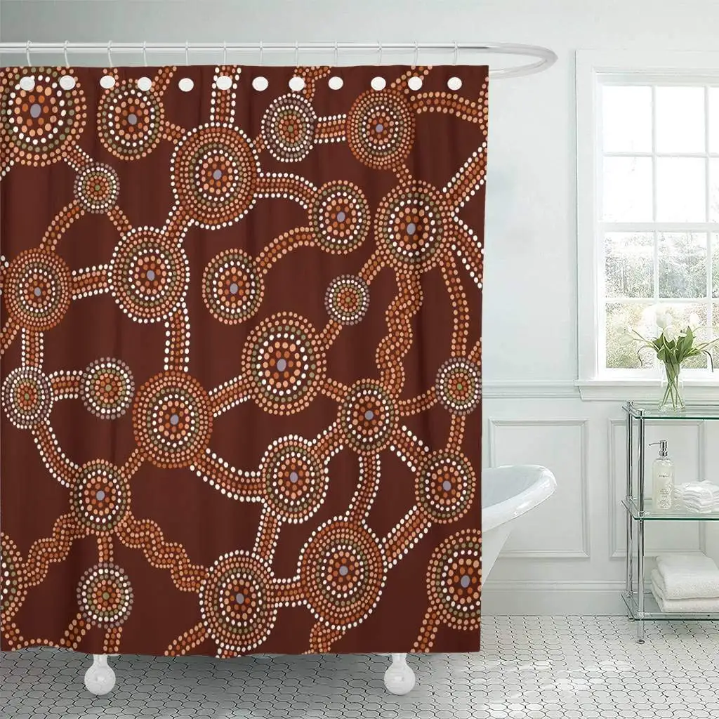Shower Curtain With Hooks Australia Australian Aboriginal Dot Painting