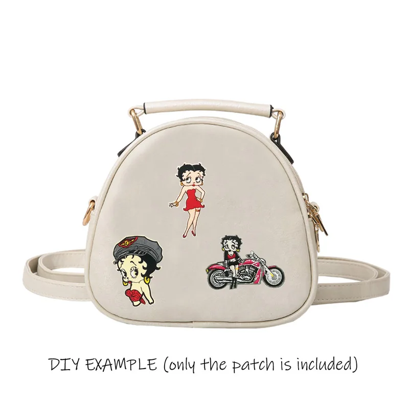 Betty Boop мультфильм обувь для девочек красное платье аппликация фильм ТВ шоу серии костюм Вышитые Железный На нашивки одежда Транс