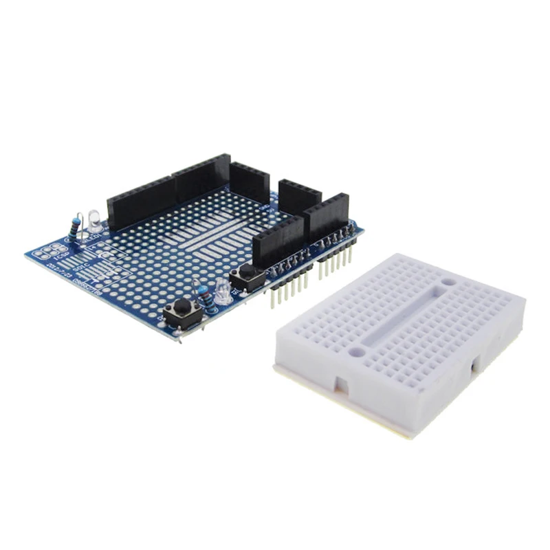 10 pcs/lot UNO Proto Shield prototype expansion board with SYB-170 mini breadboard based UNO ProtoShield
