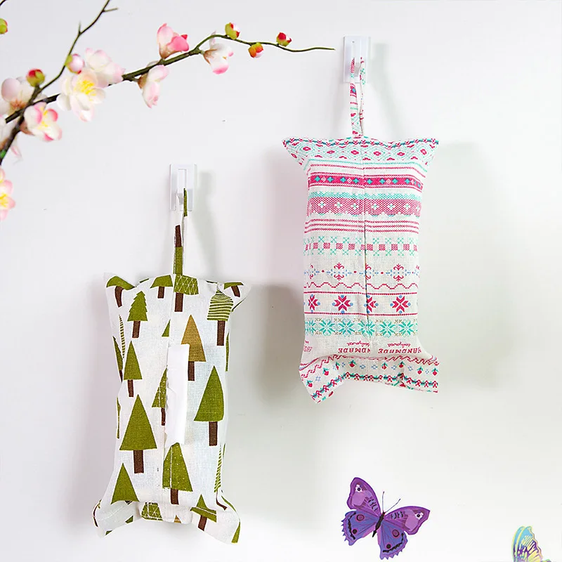 QuickDone Wall Hanging Tissue Box Paper Napkin Holder Car Storage