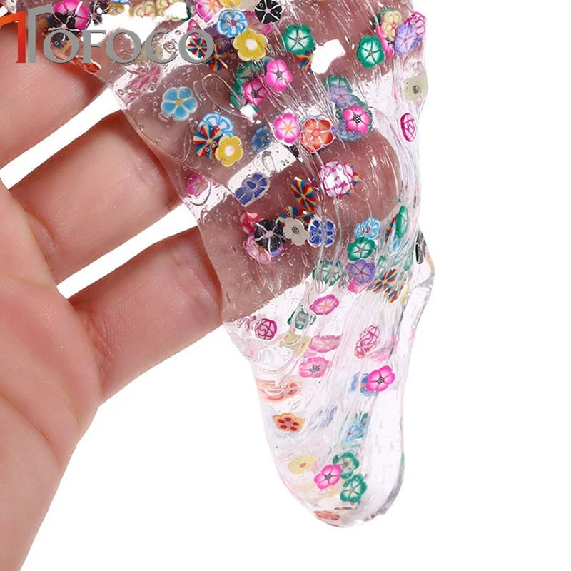 TOFOCO 12 Color Slime DIY Supplies Accessories Sugar Paper Glitter Powder Filler For Clear Slime Toys For Kids Lizun Antistress