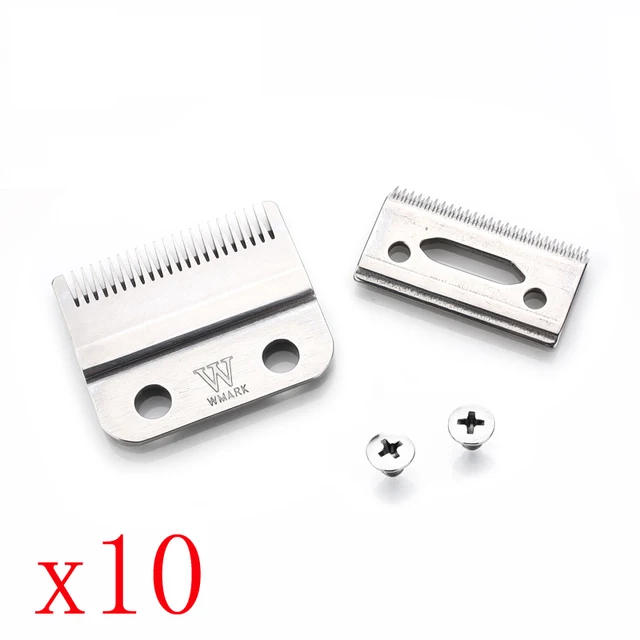 Professional WMARK 2-Hole Hair Clipper Blade rainbow color silver color golden color replace blade W-2 for professional clipper W-2S 10 sets