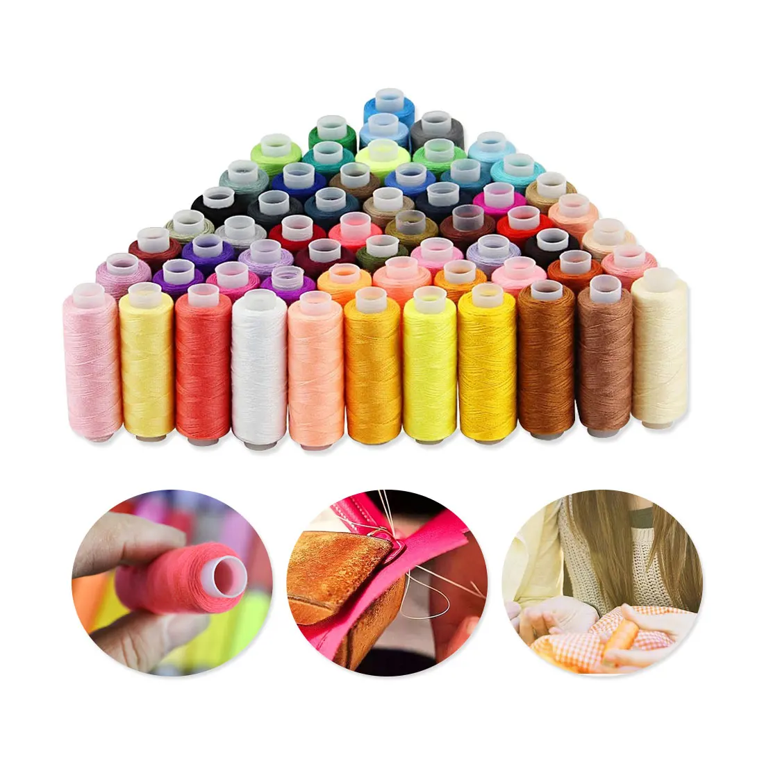  60 Color 250 Yard Sewing Thread Polyester Thread Set Strong And Durable Sewing Threads For Hand Mac