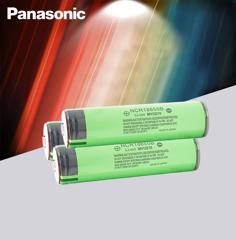 

New 100% Panasonic Original NCR18650B 3.7v 3400mah 18650 Lithium Rechargeable Battery Flashlight batteries PCB Protected