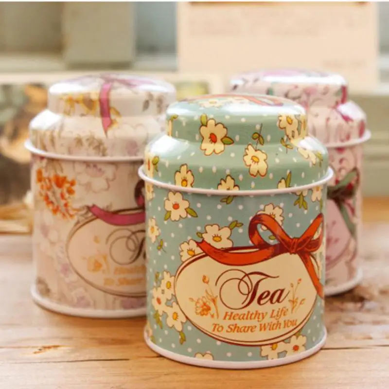 

New Arrival Vintage Iron Tea Box Jug For Lapsang Souchong Tieguanyin Da hong pao Spice Jars Food Container Storage Organizer