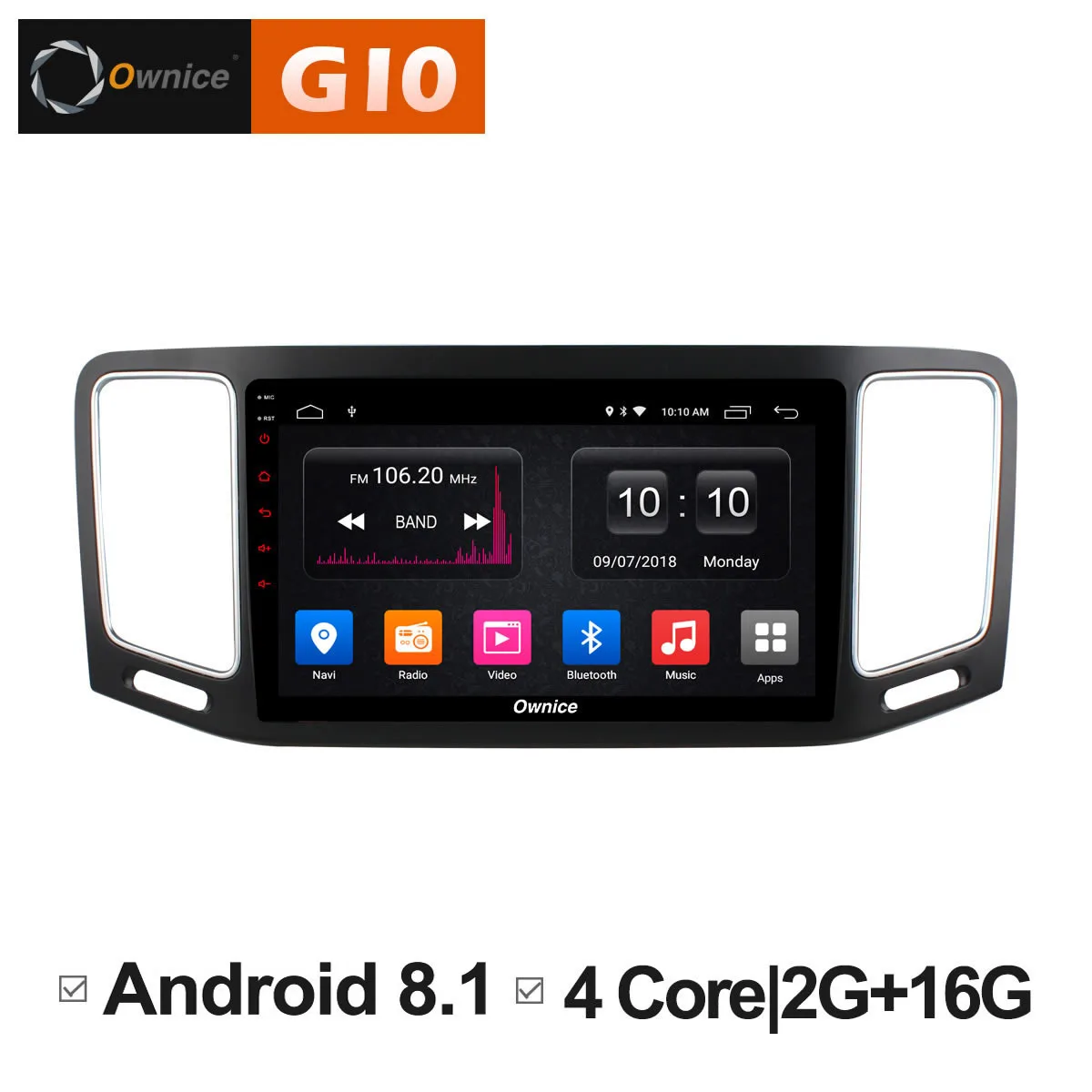 Excellent Ownice C500+ G10 Android 8.1 Car DVD GPS Radio For Volkswagen VW Sharan 2012 - 2018 Navigation Audio Support 4G SIM DAB+ DVR 1