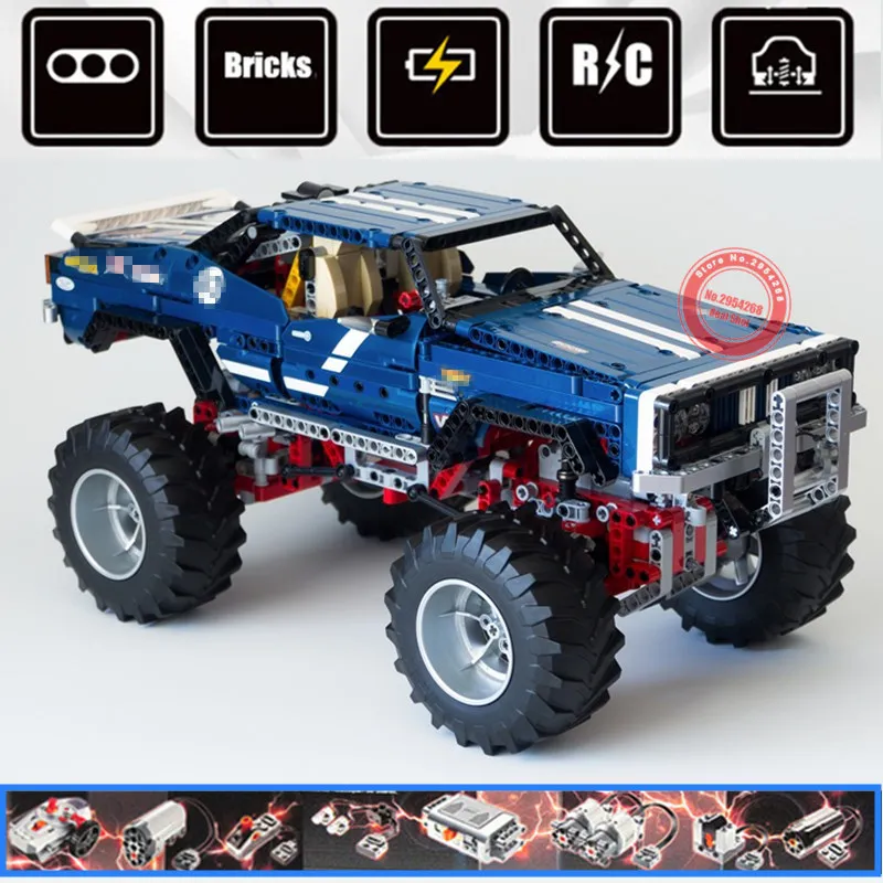 

New RC Motor Power Function Super Car Limited Off-Road Vehicles fit legoings technic 41999 Model Building blocks Bricks Toy