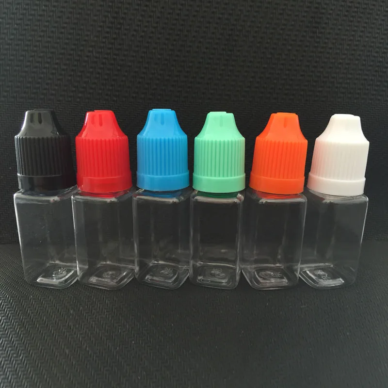 100 قطع 30 ملليلتر pet زجاجة eliquid ساحة شكل 30 ملليلتر تدوير زجاجات البلاستيك مع قبعات يفتحها الاطفال ، البلاستيك بالقطارة زجاجات