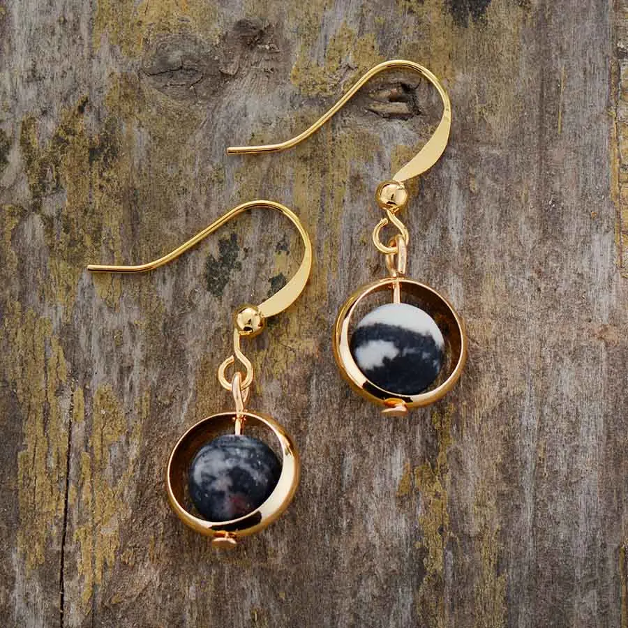 Natural Stone Drop Earrings Women Elegant Earring Wife Girlfriend Gifts Exquisite Lady Elegant Jewelry Wholesale