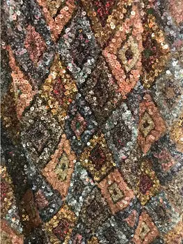 

fashionable tulle embroidery french net lace fabric Sophia-12.331 with beads for party dress