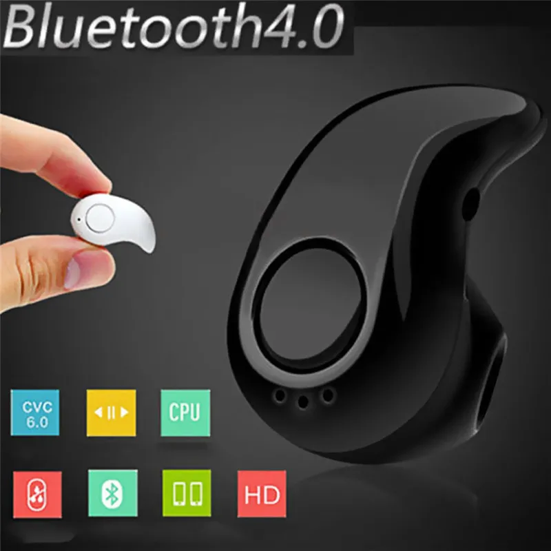 100 шт мини беспроводные Bluetooth наушники в ухо Спорт с микрофоном гарнитура вкладыши для всех телефонов для samsung huawei Xiaomi