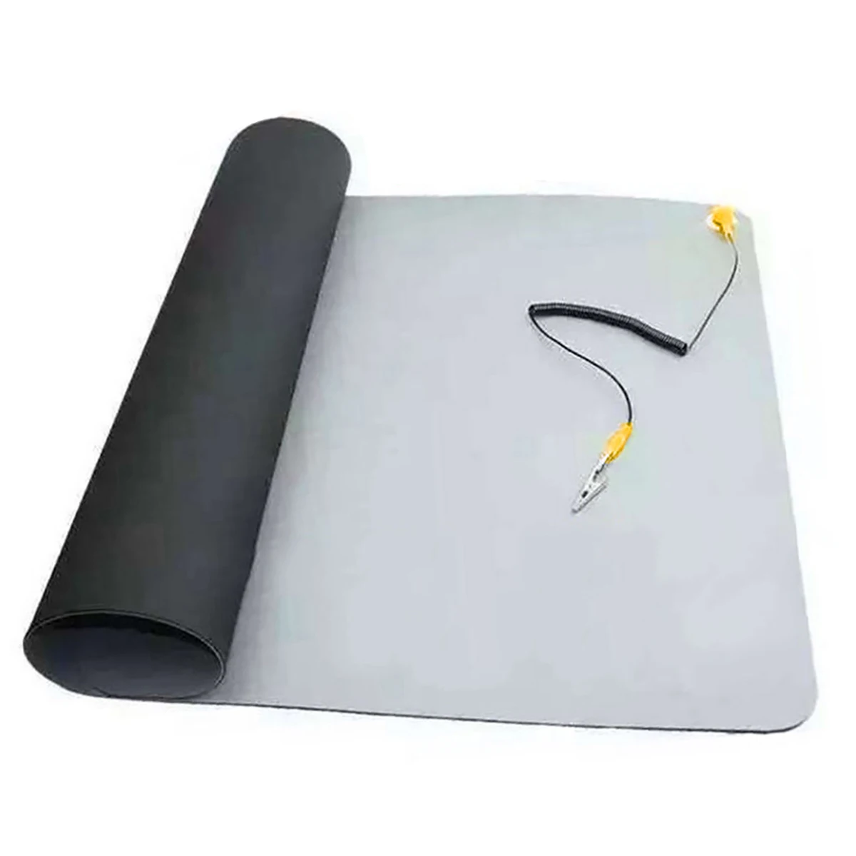 1pc Black Desktop Anti Static ESD Grounding Mat Maintenance Platform Desk Mat Mayitr + Cord for PC Laptop Repair