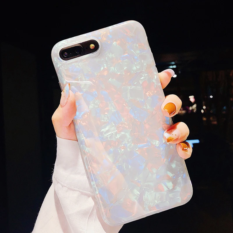 

Luxury Conch Soft Silicone Case for iPhone 6 6S 7 8 Plus X XR XS Max Back Cover for Samsung Galaxy S7 Edge S8 S9 Plus Cases