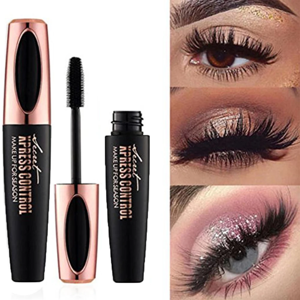 4DSilk Fiber Lash Mascara Водостойкая тушь для наращивания ресниц Черная Толстая Удлиняющая косметика для ресниц завитые ресницы