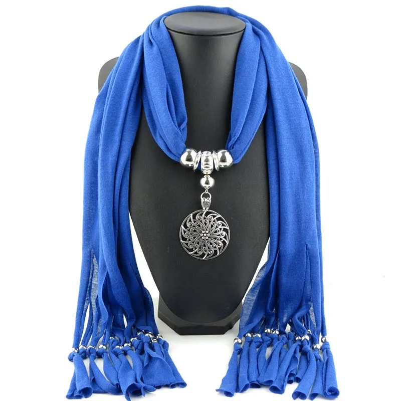 RUNMEIFA кулон, ожерелье, шарф для женщин, шифоновый хлопковый шарф с подвеской, Женские аксессуары, шарф, Прямая поставка - Цвет: 31