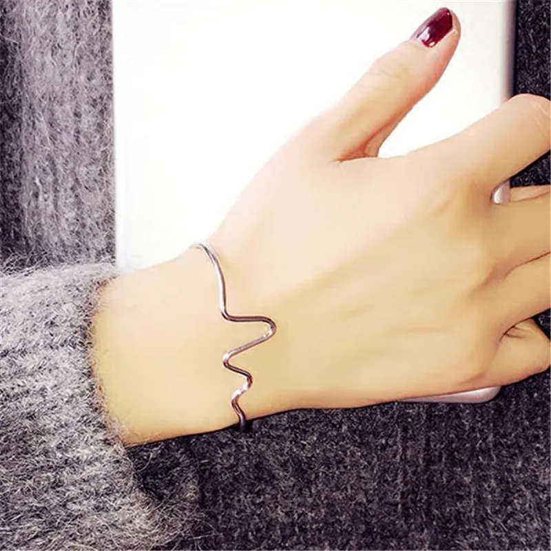 L232-Fashion-Simple-Punk-Pulseiras-Bijoux-Wave-Electrocardiogram-ECG-Open-Bangle-Charm-Heartbeat-Cuff-Bangles-for