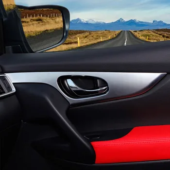 

Car Styling ABS Chrome Inner Door Handle Bowl Protector Frame Cover Trims Internal Decoration For Nissan Qashqai 2014 2015 2016