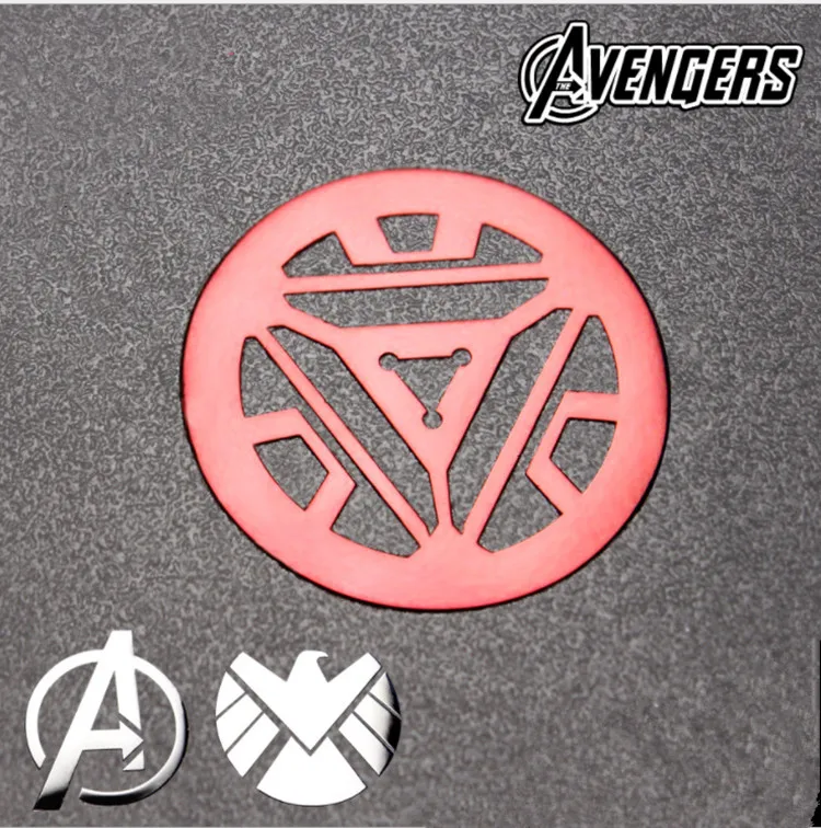 Fashion Marvel The Avengers Metal Sticker Iron Man Stickers for Mobile Phone Pad Laptop Fridge