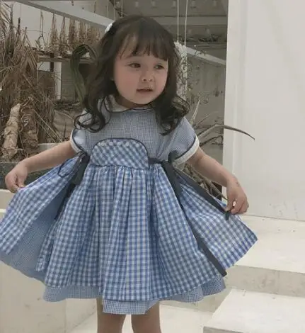 

Girl Plaid Dress Summer 2019 Cotton Kids 28