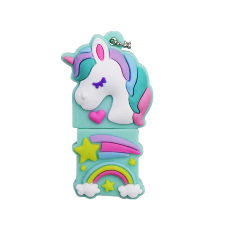 Pendrive Cartoon Unicorn Usb Flash Drive 128GB Flash Memory Card 64GB Pen Drive 32GB Usb Stick 4G 8GB 16GB Flash Drive Cute Gift