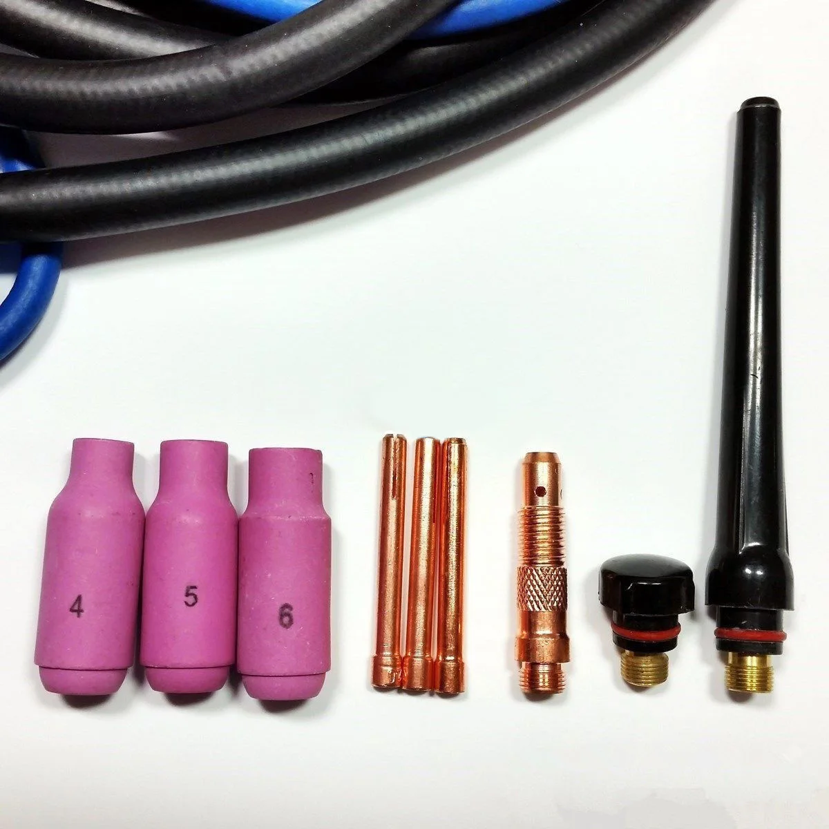 Охлаждаемые аксессуары светильника TIG Kit WP 17V сварочная головка инструмент гибкий газ Valved 35/50 4 м Замена высокого качества
