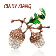 CINDY XIANG yeni varış çam fıstığı kadınlar için sevimli bitki broş Pin emaye yaprak yeşil renk moda takı yaz tarzı