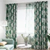 Cortinas para sala de estar con estampado Tropical, hojas verdes, palmera, velo de tul, forro para dormitorio, Cortinas para ventanas, tratamiento ► Foto 1/6