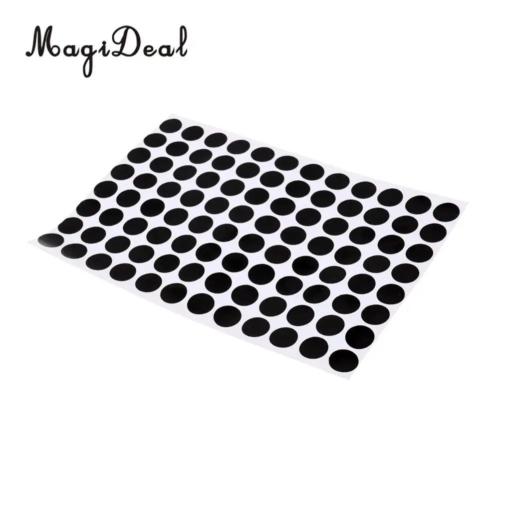 MagiDeal Set of 96Pcs 1.2cm Black Round Pool Table Spot Marking Stickers - Self Adhesive Indoor Game Snooker Stickers Accessory