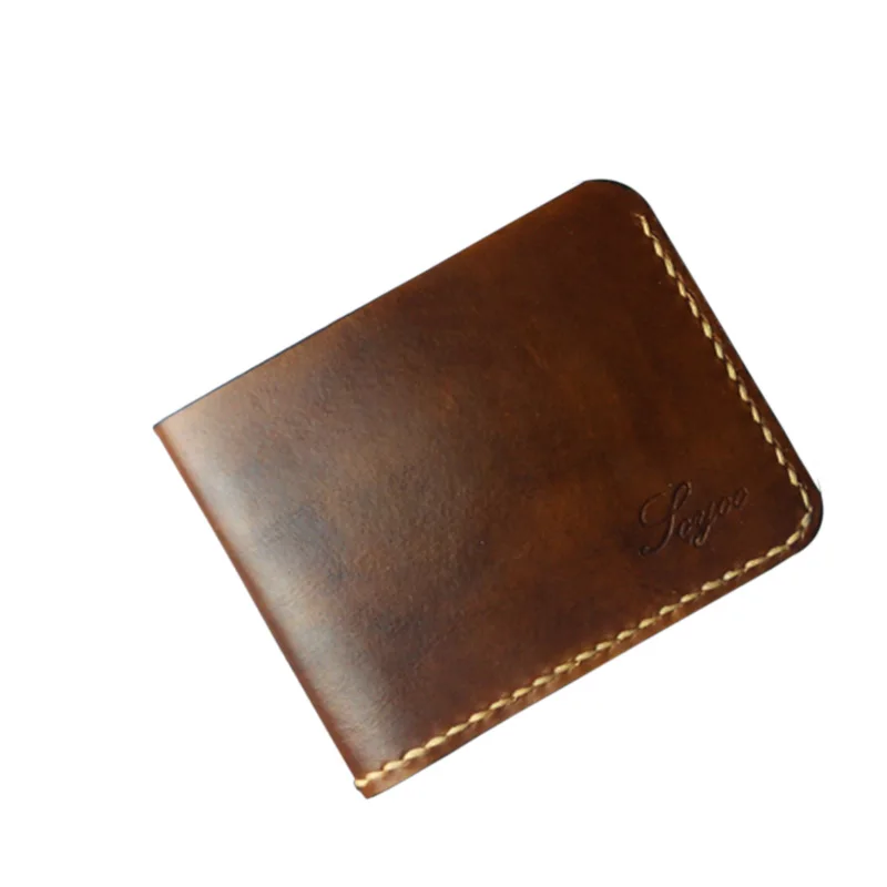 Handmade Men Genuine Leather Wallet Luxury Vintage Small Wallet for Men Top Cow Leather Card Money Holder Change Purse Handmade Men Genuine Leather Wallet Luxury Vintage Small Wallet for Men Top Cow Leather Card Money Holder Change Purse
