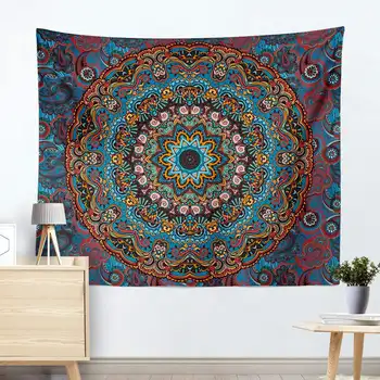 

Miracille Polyester India Mandala flower Wall Cloth Hanging Tapestry Wedding Party Gift Bedspread Beach Towel Yoga Picnic Mat