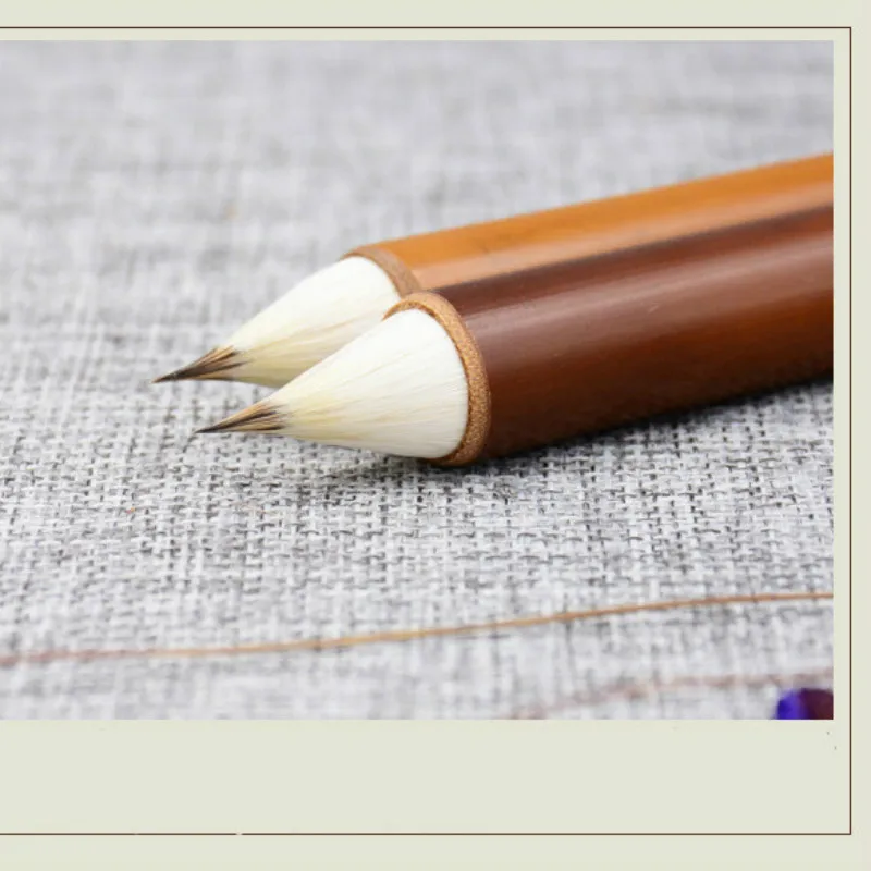 Китайская Ручка-кисть для каллиграфии фиолетовая кроличья шерсть щетка черная бамбуковая куриная дистанция ручка письма и принадлежности для рисования